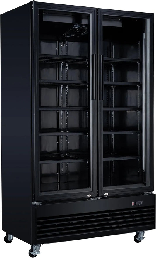 METRO Professional GSC2100, Drikkevarekøleskabe, METRO Professionel køleskab med dobbeltdrikkekøler, stål / glas, 120 x 72, 5 x, Hvid / sort