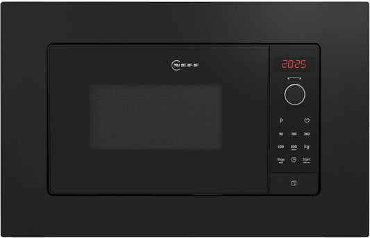 Neff HLAWG26S3, Mikrobølgeovne, N 50, build- in mikroovn uden grill, automatiske programmer, Easy Clean, Sort, 90 W, 800 W, 180 W, 360 W