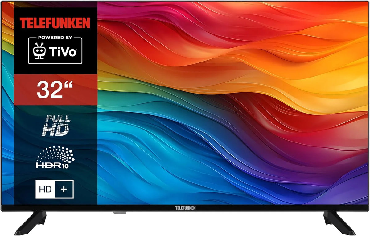TELEFUNKEN D32F751X7CW, TV'er, TV 32 tommer (80 cm) Smart TV Fuld HD opløsning, Sort, 751X7, 80 cm