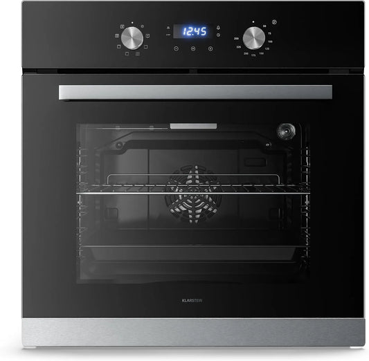 Klarstein, Ovne, Clearstone Verosteel bygning 60 cm - 67 L elektrisk ovn, 8 madlavning stadier, Sølv, 60 cm, 67 L