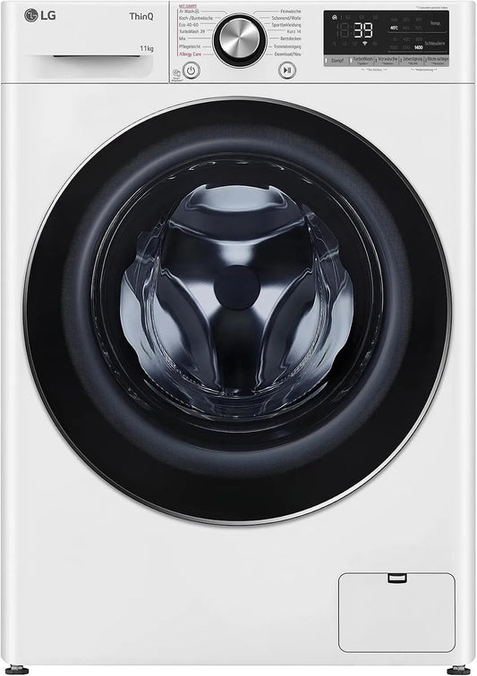 LG F4WR7012, Vaskemaskiner, vaskemaskine, 11 kg, 1400 rpm, A -10%, AI DD, TurboWash 360 °, Steam, AquaLock, Hvid, 4W, 7012 v