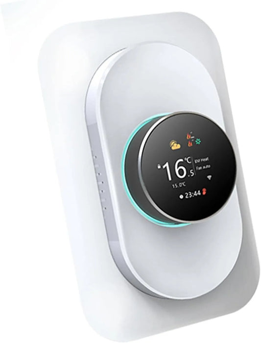 Jectse, Programmerbar, WiFi Smart Thermostat, Programmerbar Varmepumpe Controller - Touchscreen Voice, Sort