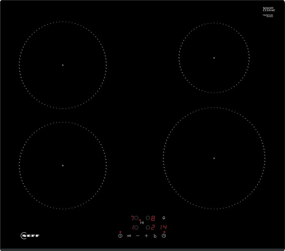 Neff T36FBE1L0, Kogeplader, N 30, build- in induction hob 60 cm, sort, 1L, 60 cm