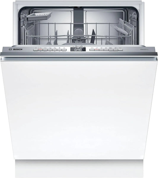 Bosch SMV4EBX28E, Opvaskemaskiner, 60 cm, Serie 4, Smarter opvaskemaskine Fuldt integreret 60 cm, bestik kurv, Sølv, 54 kW, 9 l, 42 dB
