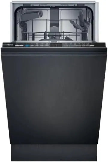 Siemens iQ100 SR61HX16KE, Opvaskemaskiner, 45 cm, Smarter Small Fuldt integreret Washer 45 cm, Sort, 76 kW, 8, 9 l, 46 dB