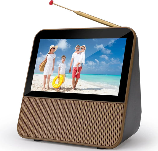 HassoKon DVB-T2 1080P, TV og hjemmebiograf, Digital Portable TV DVB- T2, HD Mini TV DAB +, DSP Digital TV USB Mediaplayer til, Guld