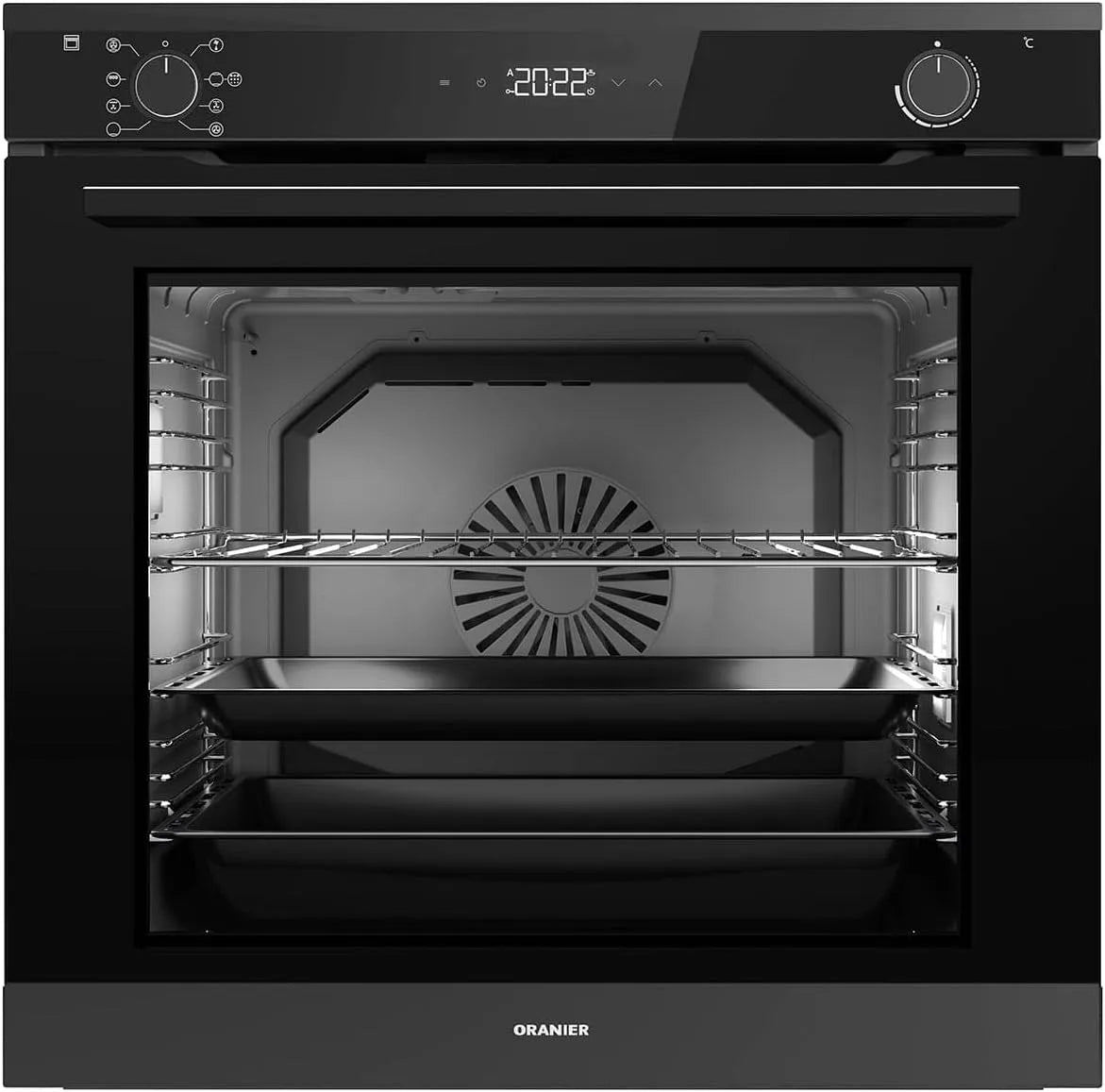 Oranier EBP620, Ovne, Oran Pyrolyse bageovn pureBLACK, Sort / sølv, 80 l
