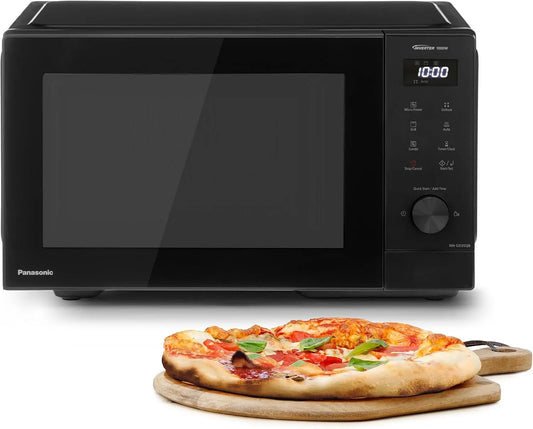 Panasonic NN-GD35QBEPG, Mikrobølgeovne med grill, NN- 29L Grill mikroovn, 1000 W, automatisk optøning, kombinationstråd, timer, sort