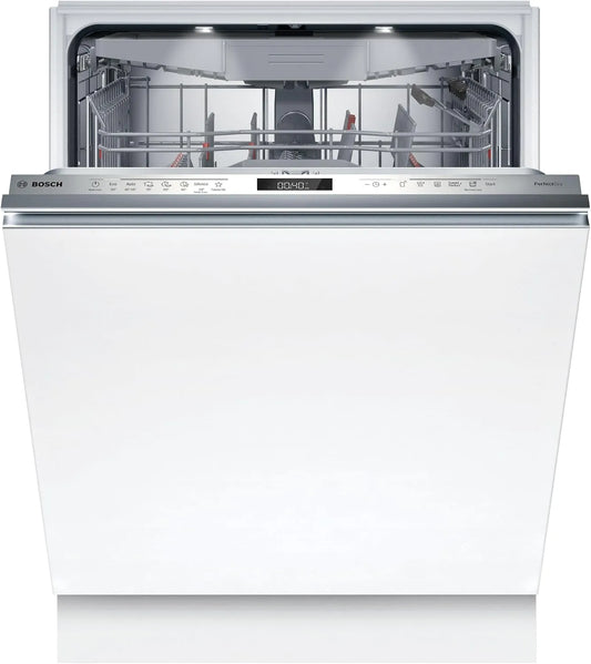Bosch SBV6ZCX25E, Opvaskemaskiner, 60 cm, XXL opvaskemaskine Fuldt integreret 60 cm, Serie 6, Lavet i Tyskland, bestik, Sølv, 5 cm, 40 dB