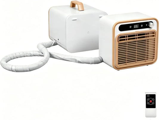VitalisWorks, Mobile klimaanlæg, Bærbar split klimaanlæg med 1500 W, ideel til autocamper, soveværelse og camping, Hvid, 1500 W, 5000 BTU