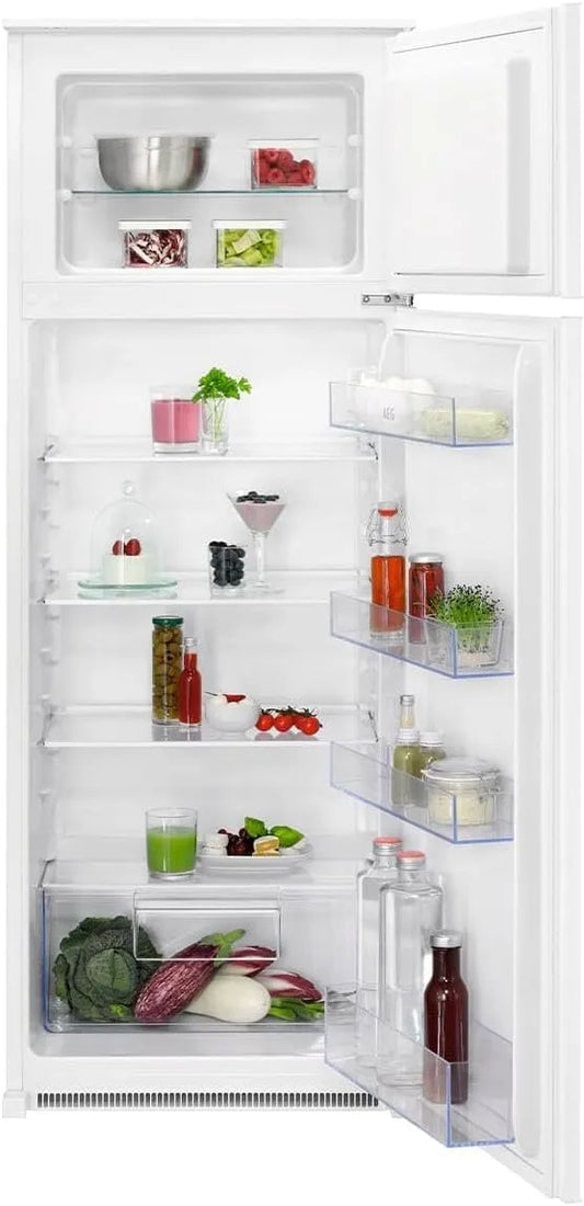 AEG OSD5S141ES, Køle-/fryseskabe, Køleskabe med køleskabe, frysere med køleboks, Hvid, 144, 6 cm, 218 l, 180 l, 38 l