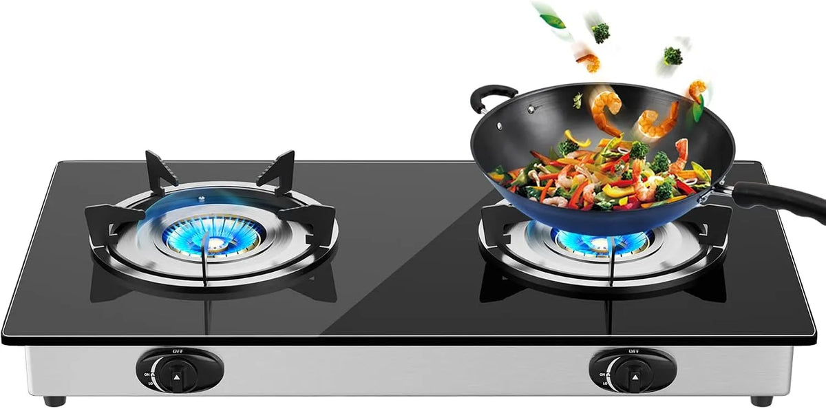 VELPAX 2-flammige 2-flamme, Elektriske varmekedler, 2 Zoner Gas Cooktop- - gas komfur blev designet til at give dig effektiv, hurtig, Sort, 7 kW