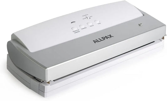 Allpax F110, Til driftsspænding over 1000 volt, Vakuum, filmsvejser til fødevarer & værdifulde genstande, elektronisk, Sort, 100 g, 5 x 25 cm