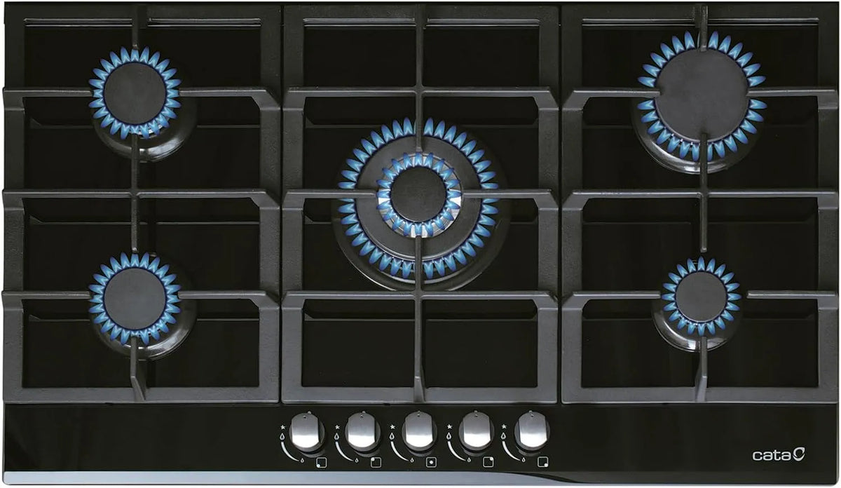 CATA, Kogeplader, 08005404 LCI 9041 BK Gas Kochfeld, glas, 22540 Grams, Multi- farvet, Flerfarvet, 08005404 L, 22540 G, 5 g, 87 cm