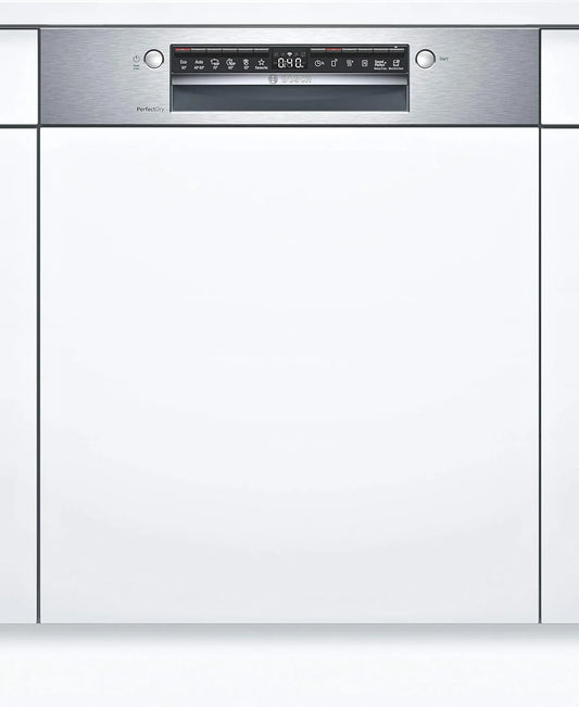 Bosch kWh/100 SMI6ZCS07E, Opvaskemaskiner, 60 cm, Serie 6 opvaskemaskiner Delvist integreret / C / 60 cm / rustfrit stål / 75 kWh /, Sølv