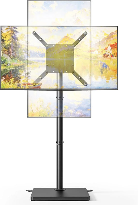PEGZONE, Stativfødder, Pannonable TV stand til 24-65 tommer TV, Sort, 100x100, 400x400mm