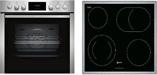 Neff EDX40 E1CCD2AN3, Komfursæt, komfur sæt bestående af, N 30, komfur, 60 x 60 cm, EasyClean rengøring, Sort, 71 l
