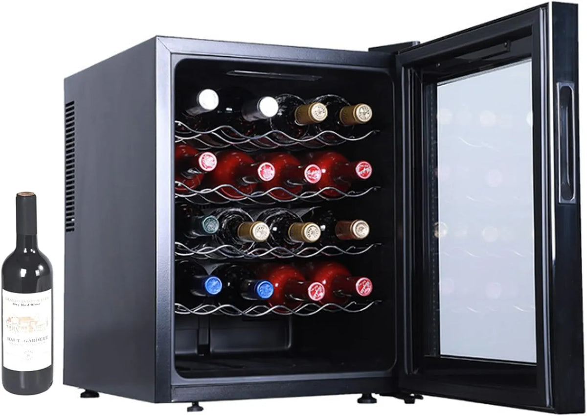 0℃ Outdoor, Indbyggede vinkøleskabe, Bygge- i vin køleskab - vin kabinet med touch panel, plads til 20 flasker, Sort, 48 l, 28 DB, 50 mm, 30 mm