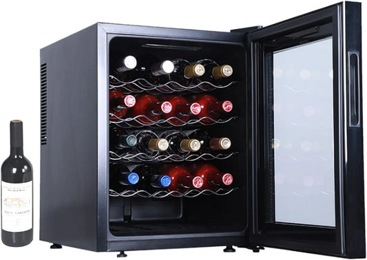 0℃ Outdoor, Indbyggede vinkøleskabe, Bygge- i vin køleskab - vin kabinet med touch panel, plads til 20 flasker, Sort, 48 l, 28 DB, 50 mm, 30 mm