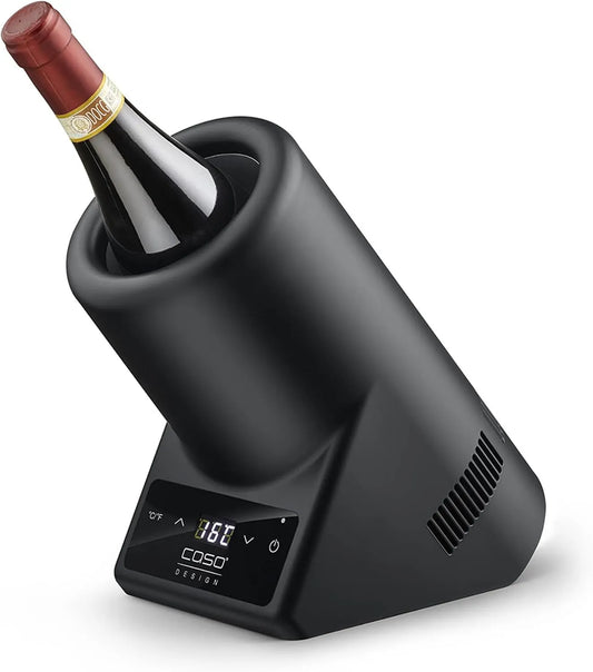 Caso, Vin- og champagnekølere, VinoCase sort - Vinkøler til en flaske vin, champagne, mousserende vin, osv. /, Sort, 9 cm, 14, 00cm, 25