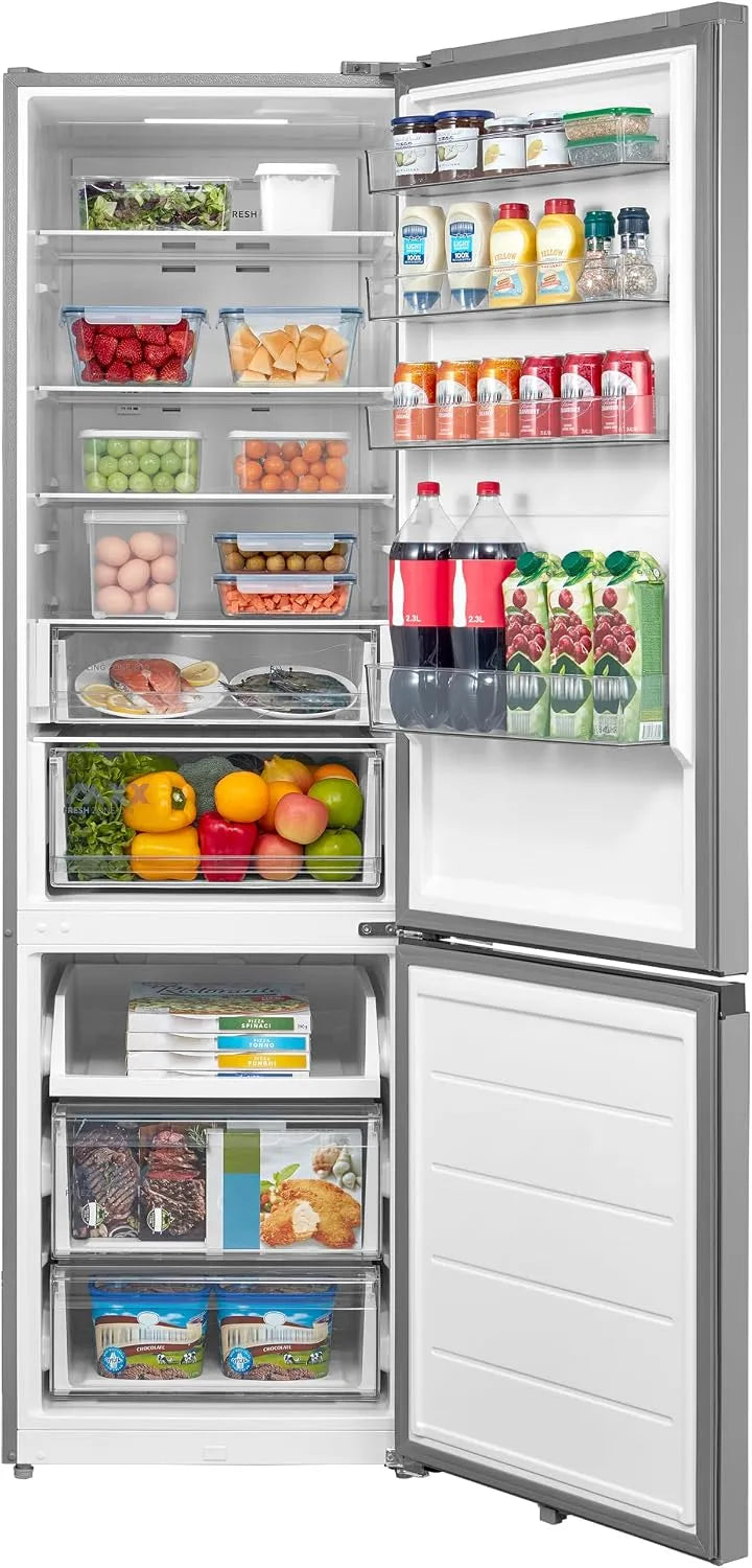 Midea, Køle-/fryseskabe, Foran 442L kølerfryseren, 201cm, WIFI, NoFrost, EEK C, mellemrumsmotor, Sort, 442L, 5 x 201 x 68, 8 cm