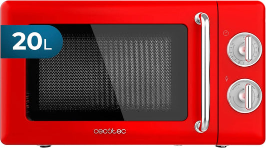 Cecotec, Mikrobølgeovne, Mekanisk Mikrobølgeovn Proclean 3010 Retro Red, 20L, 700W, 6 trin, Rød