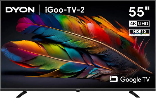 DYON 55U-2 HDR10, TV'er, iGoo- TV 55 tommer 4K UHD Smart TV med, Sort, 4K, 840 x 2, 55 inch, 139 cm