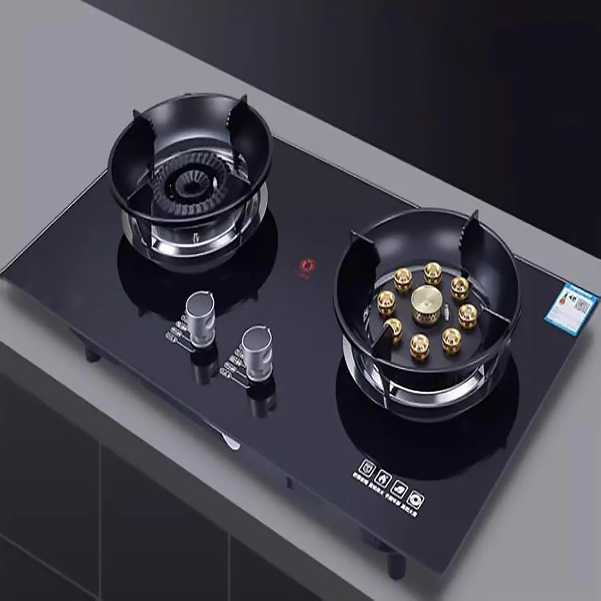 THEGA, Komfurer, THERGA hærdet Glas Gas Cooker - 5.2KW Gas Cooker, Bord- og Flash Gas Stove, Gennemsigtig, 5.2KW, 5, 0 kW