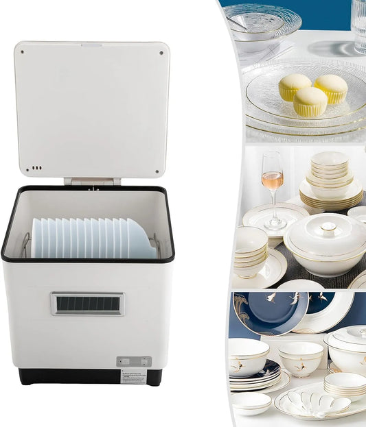 MIUKYUI, Bordopvaskemaskiner, Bordopvaskemaskine Mini opvaskemaskine Freestanding Kompakt opvaskemaskine 6, Sølv, 800W, 42 x 38, 6 x 46, 5 cm