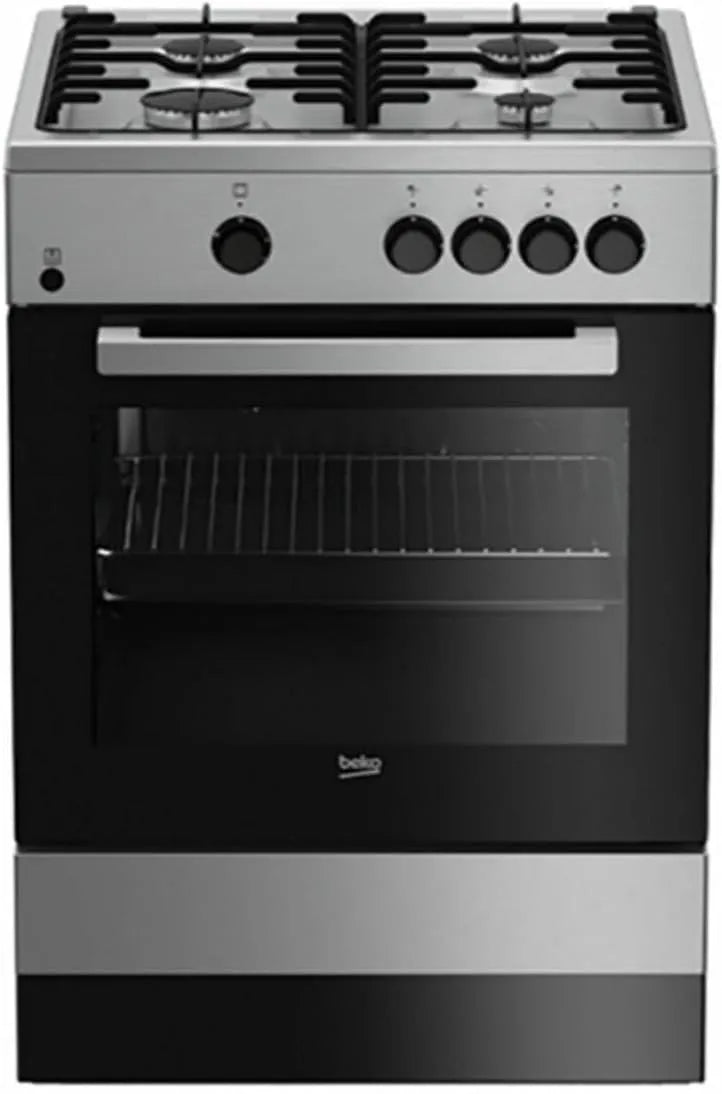 Beko FSG62000DXL, Kogeplader, Cuisinière à Gaz 60 cm 64 L Acer inoxydable (4 Feux à gaz), Sølv, 60 cm, 64 L, 1.53 kW, 240 V