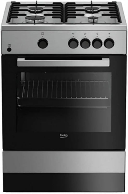 Beko FSG62000DXL, Kogeplader, Cuisinière à Gaz 60 cm 64 L Acer inoxydable (4 Feux à gaz), Sølv, 60 cm, 64 L, 1.53 kW, 240 V