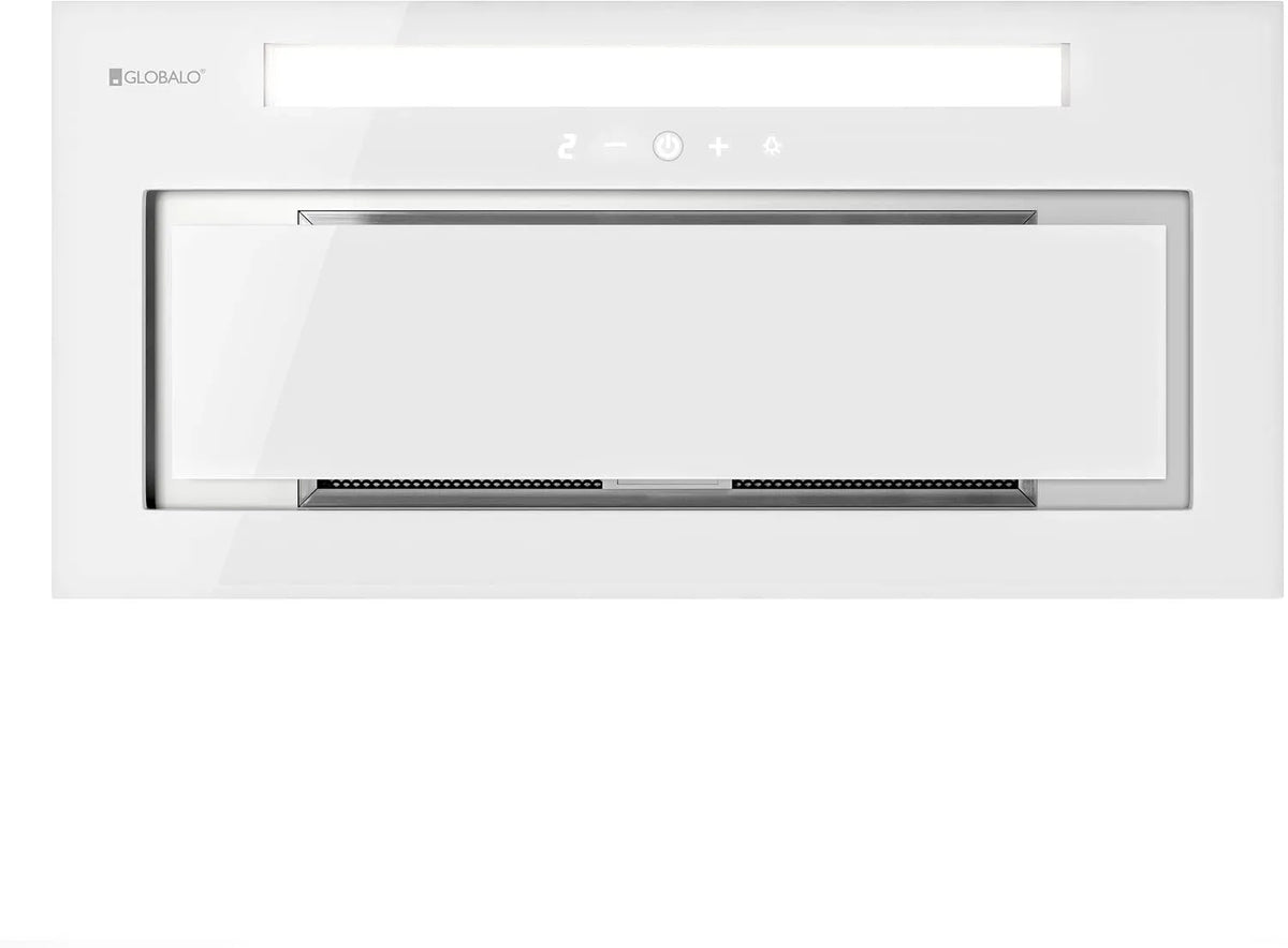 GLOBALO, Underbyggede emhætter, Udstødningshætte, køkken hætte, flad ventilator, med belysning, Hvid, 60 cm, 67 dB, 5 W, 29 cm