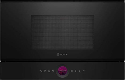 Bosch BFR7221B1, Mikrobølgeovn med varm luft, Bygge- og anlægsvirksomhed i sort mikroovn, Sort, 900 W, 90 W, 180 W, 360 W