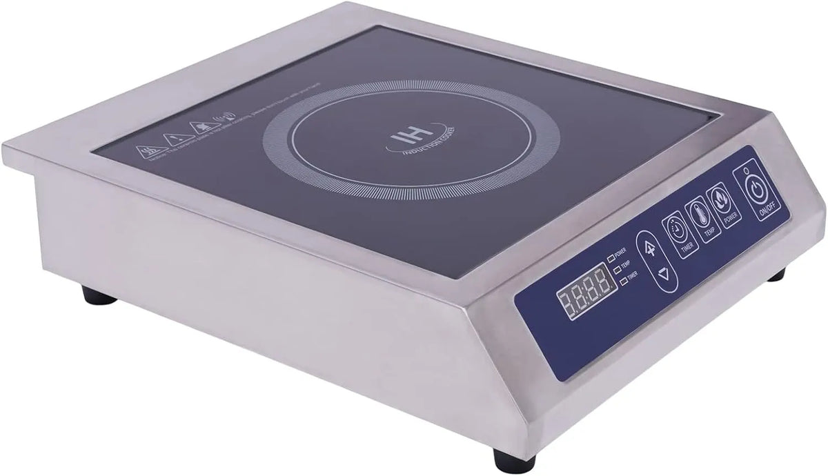KiwiHood, Kogeplader, 3500W Kompakt induktionskogeplade med 10 temperaturniveauer, 24h varmeledningstid, Sort, 3500W, 240V, 60Hz, 1000W