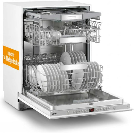 Lord, Opvaskemaskiner, 60 cm, D1 Fuldt integreret opvaskemaskine 60 cm, 14 custom-made lofts, 6 programmer, Sølv, 44 dB