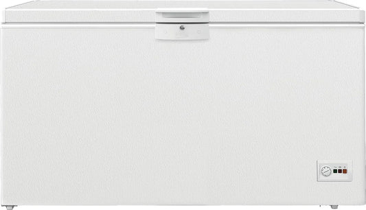 Beko HSM46740, Kummefrysere, fryser stor, 451 l brugbar volumen, 3 frysekurve, temperaturalarm, låsbar, Hvid, 451 l, 36 db, 0 x 155, 5 x 67