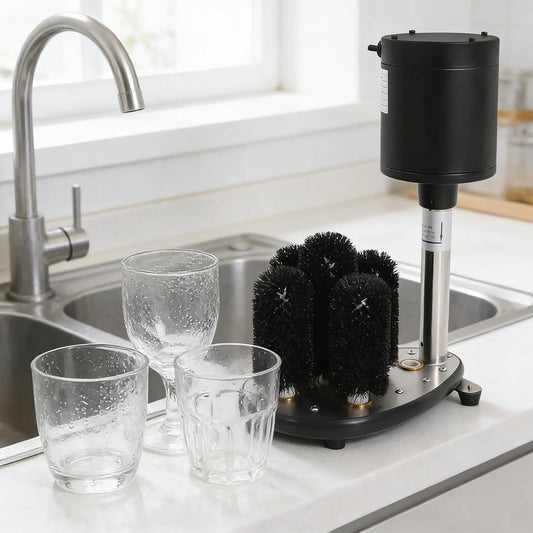 ORIDLECTAL 1000/h, Glasopvaskemaskiner –. Elektrisk vin glas rengøringsmaskine, glasopvaskemaskine, kop oprydder. 5, Gennemsigtig, 130 W, 7, 5 cm