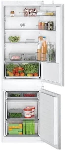Bosch KIV865SE0, Køle-/fryseskabe, Serie 2 Kombinationskøleskab, integrerbar, 177, 2 x 54, 1 cm, hængsler med lynlås, Hvid