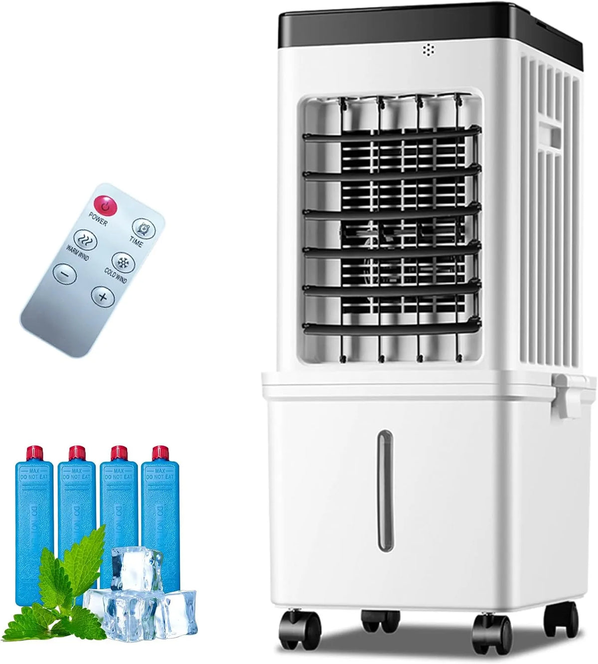 KJEKT 3-In-1 7.5h, Mobile klimaanlæg, 3--1 mobil luftkøler, 27x23x60cm, 15l vandtank, 3 hastigheder & 3 tilstande, Hvid, 15l, 3 v