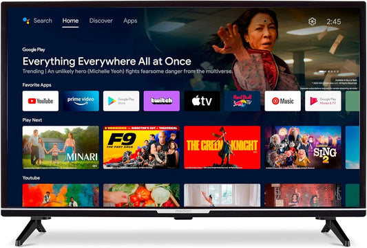 MEDION P13242 1080p, TV'er, (MD 30042) 80 cm (32 inches) Fuld HD-tv (Android-tv, Smart-tv, HDR, Netflix, Sort, 80 cm, 32 inch, Full HD