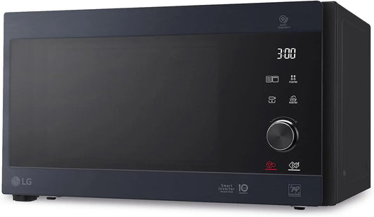 LG MH6565CPW, Mikrobøeovne med grill, mikroovn med grill og digital skærm, 25 liter og 1000 W, mikroovn med smart, Sort, 25 l, 1000 W, 900 W