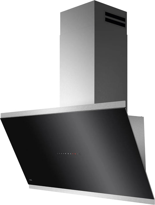 AEG GV77D91SL, Væghængte emhætter, serie til udsugningshætte 7000 med SilenceTech 90cm - hovedløs væghætte med glas, Sølv, 90cm, 67 dB