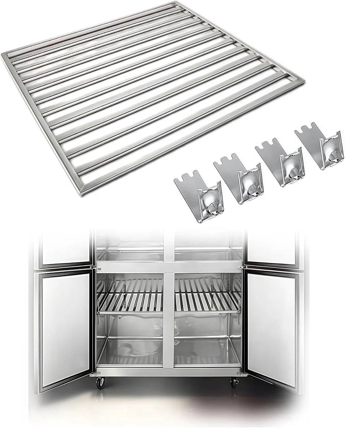generic, Gitter, Kommerciel fryser hylde, køleskab grill til skærm case, Hvid, 3, 5 cm