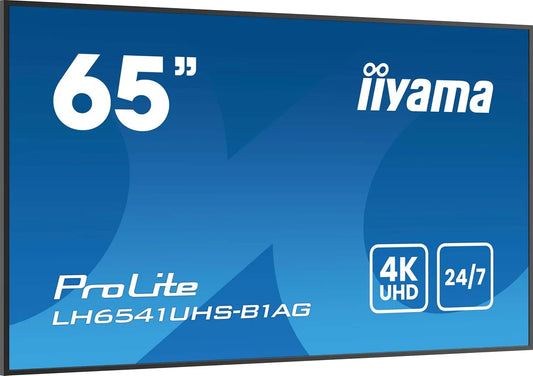 iiyama RS-232c LH6541UHS-B1AG, Skærme, Prolite LH6541UHS- B1AG 164cm 64.5 'Digital Signage skærm VA LED Panel 4K UHD, Sort, 164cm, 64.5 ', 4K