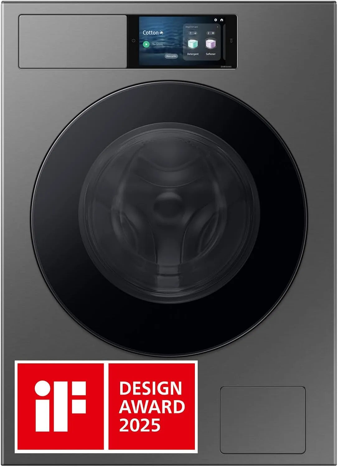 Samsung WF90F09C4SU2, Vaskemaskiner, Bespoke AI vaskemaskine, 9 kg, EEK: A (-55%), 7 tommer touch skærm, SmartThings, Hvid, 5 kg