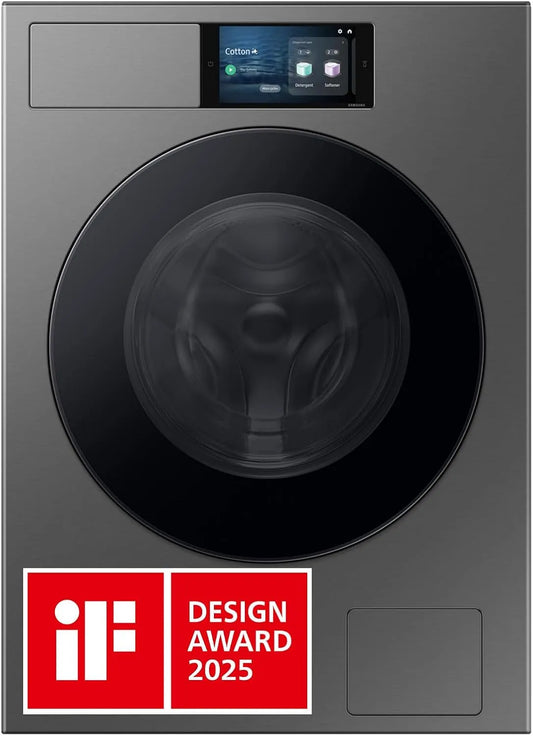 Samsung WF90F09C4SU2, Vaskemaskiner, Bespoke AI vaskemaskine, 9 kg, EEK: A (-55%), 7 tommer touch skærm, SmartThings, Hvid, 5 kg