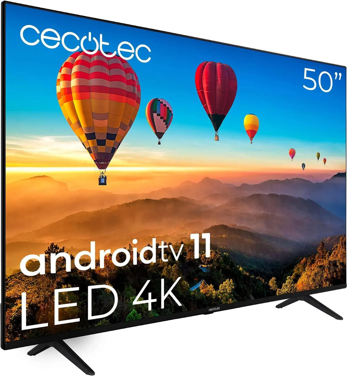 Cecotec 10-Watt-Lautsprechern ALU10050S, TV'er, TV LED 50 'Smart TV A1 Series. 4K UHD, Android 11, Frameless Design, MMC, Dolby, Sort, 50 ', 4K