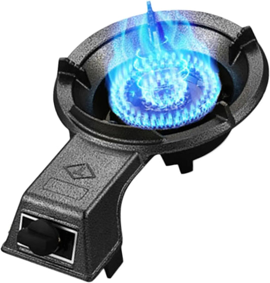 YINMAN, Komfurer, Gaskomfur med 1 brænder, 7 KW Liquefied Gaskomfur, Sort gryde af støbejern med, Sort, 7 KW, 20 kW, 45 cm, 2 cm