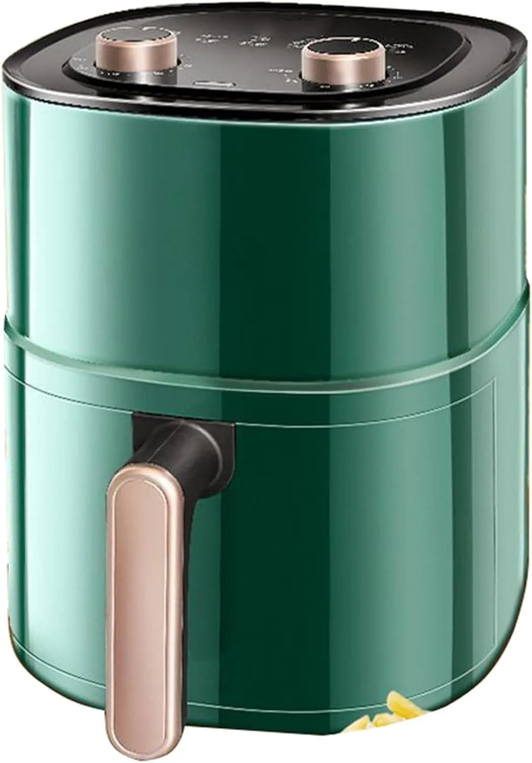 YRPEVFGAS, Airfryere, Double- knappen Compact Air Fryer Air 360 ° Hurtig cirkulation Tredimensional, Hvid / grøn, 8.5L, 220V