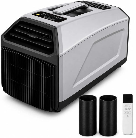 aigahealzhou, Mobile klimaanlæg, Mobile klimaanlæg 5000 BTU 230V, Camping klimaanlæg bærbar, affugter med, Grå, 5000 BTU, 230V, 240V, 12V